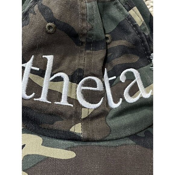 District "Theta" Ball Cap Camo Green Brown Adjustable Cotton One Size - Picture 8 of 10